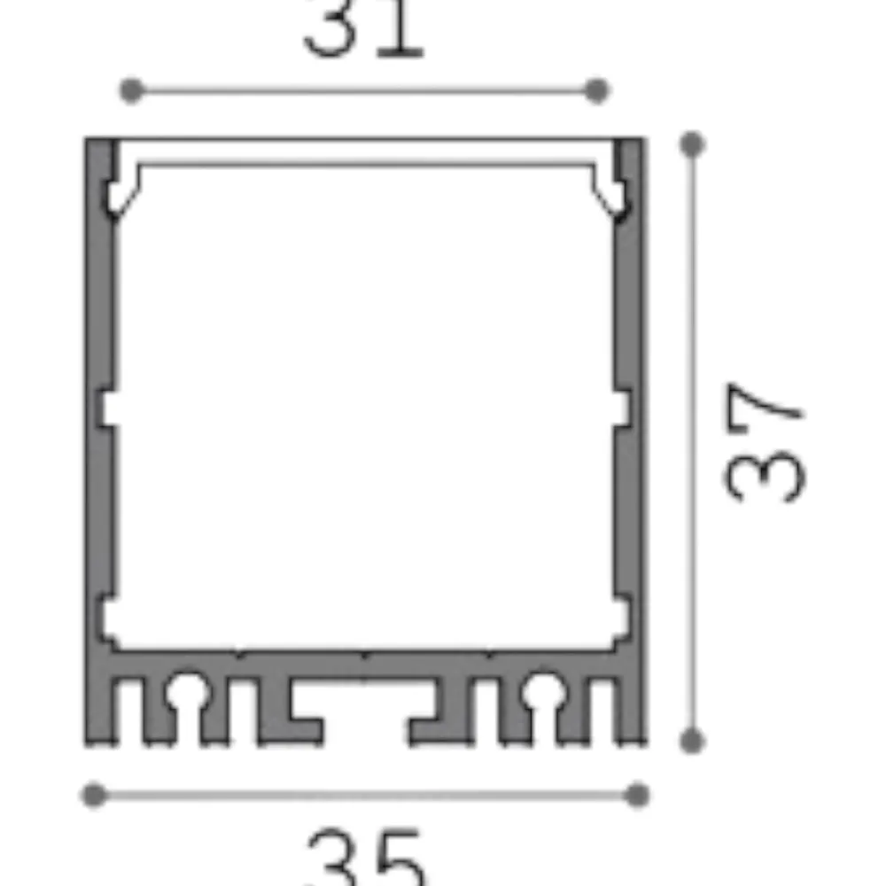 Strisce Led-Ideal Lux Profilo alto 3mt bianco per strisce led max 31mm