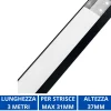 Strisce Led-Ideal Lux Profilo alto nero 3mt per strisce led max 31mm