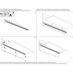 Strisce Led-Ideal Lux Profilo angolare da incasso 2mt per strisce led max 17mm