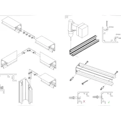 Strisce Led-Gea Luce Profilo angolare 3mt lubiana c per n2 strip led max 10mm