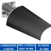 Strisce Led-Gea Luce Profilo angolare 2mt nero lubiana c per n2 strip led max 10mm