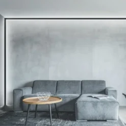 Strisce Led-Gea Luce Profilo angolare 2mt nero lubiana c per n2 strip led max 10mm