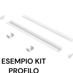 Strisce Led-Ideal Lux Profilo angolare 2mt per strisce led da sottopensile per strip 8mm