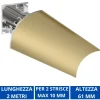 Strisce Led-Gea Luce Profilo angolare oro 2mt lubiana c per n2 strip led max 10mm