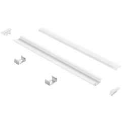 Strisce Led-Ideal Lux Profilo da incasso 3mt piatto bianco per strisce led max 12mm