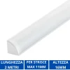 Strisce Led-Ideal Lux Profilo 2mt angolare lineare bianco per strisce led max 11mm