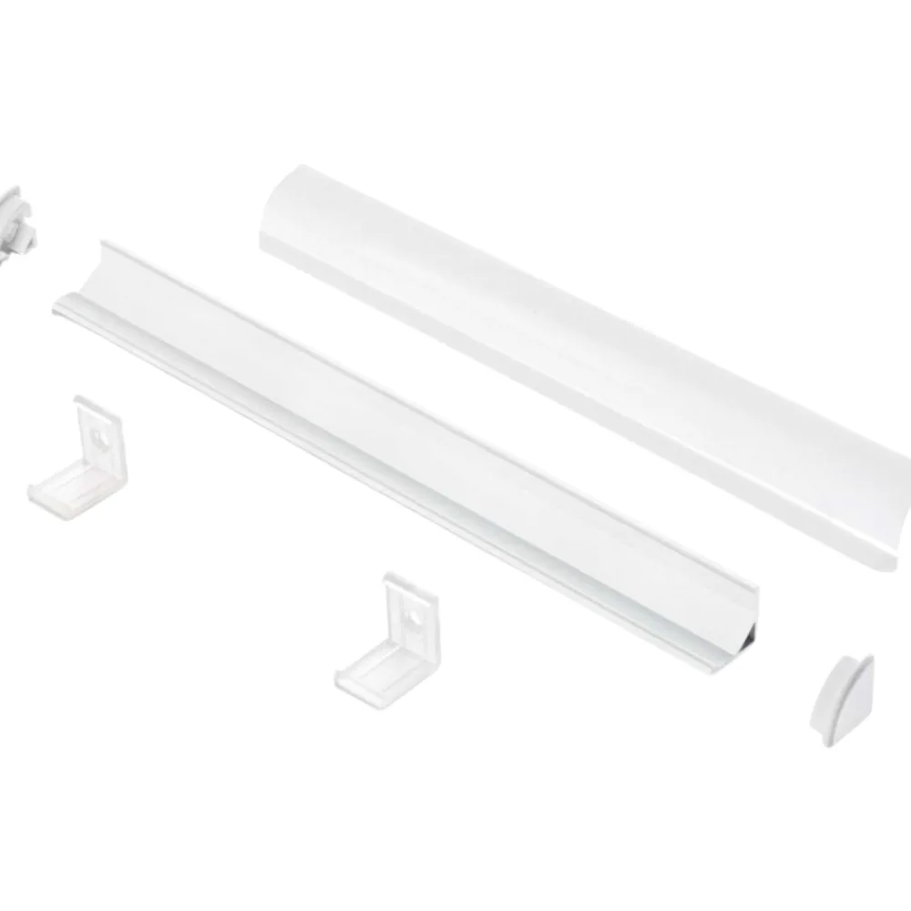 Strisce Led-Ideal Lux Profilo 2mt angolare lineare bianco per strisce led max 11mm
