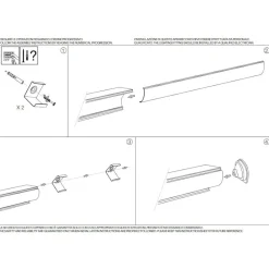 Strisce Led-Ideal Lux Profilo 2mt angolare lineare bianco per strisce led max 11mm