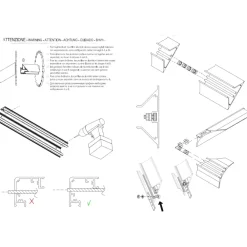 Strisce Led-Gea Luce Profilo 2mt angolare nero lubiana d per n2 strip led max 10mm