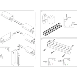 Strisce Led-Gea Luce Profilo 3mt angolare oro lubiana c per n2 strip led max 10mm