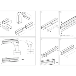 Strisce Led-Gea Luce Profilo 3mt bianco biemissione tirana per n3 strip led max 100mm