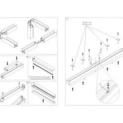 Strisce Led-Gea Luce Profilo 3mt brasilia bianco plafone per strip led max 30mm