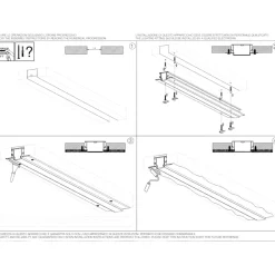 Strisce Led-Ideal Lux Profilo 3mt ideallux da incasso per strisce led max 21mm