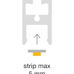 Strisce Led-Gea Luce Profilo 2mt nero plafone bled p per strip led max 5mm