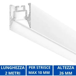 Strisce Led-Gea Luce Profilo 2mt plafone bianco bucarest p per strip max 10mm