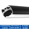 Strisce Led-Gea Luce Profilo 2mt plafone nero baku g per strip led max 20mm