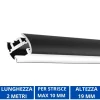Strisce Led-Gea Luce Profilo 2mt plafone nero baku p per strip led max 10mm