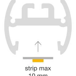 Strisce Led-Gea Luce Profilo 2mt plafone nero baku p per strip led max 10mm