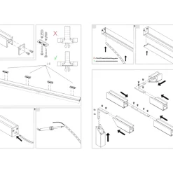 Strisce Led-Gea Luce Profilo plafone bled g 2mt nero per strip led max 10mm