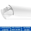 Strisce Led-Gea Luce Profilo plafone 2mt bianco per strip max 20mm baku g