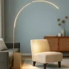 Lampade Da Terra-Ondaluce Pt biblio piantana ad arco design led 3000k oro dimmerabile