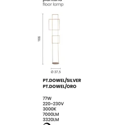 Lampade Da Terra-Ondaluce Pt dowel lampada da terra led moderna