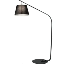 Lampade Da Terra-Ondaluce Pt liana lampada ad arco nera design per salotto moderno