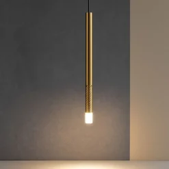 Lampade A Sospensione-Linea Light Puccini lampada a sospensione 50cm led 2w 3000k ottone ca108dhgwdi