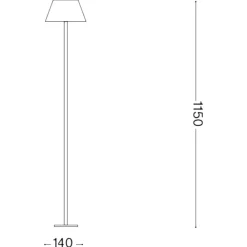 Lampade Da Esterno Giardino-Ideal Lux Pure pt piantana per esterno nera portatile