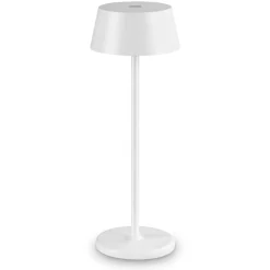 Lampade Da Tavolino Esterno-Ideal Lux Pure tl lampada da tavolino bianca da esterno ricaricabile led 3000k