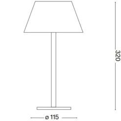 Lampade Da Tavolino Esterno-Ideal Lux Pure tl lampada da tavolino bianca da esterno ricaricabile led 3000k