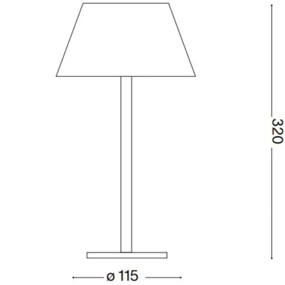 Lampade Da Tavolino Esterno-Ideal Lux Pure tl lampada da tavolino bianca da esterno ricaricabile led 3000k