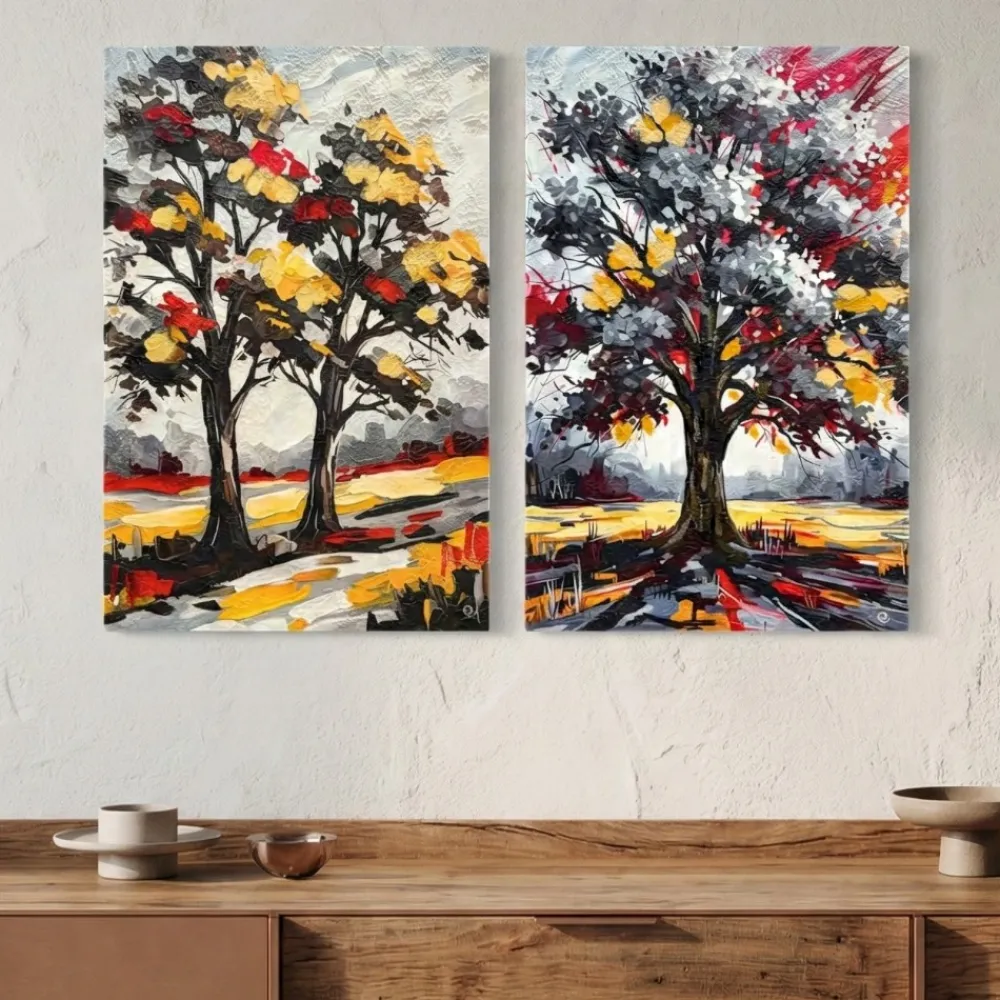 Quadri Moderni-Selezionato da Mazzolaluce Quadri astratti 50x70 alberi di amore tele decorate verticali
