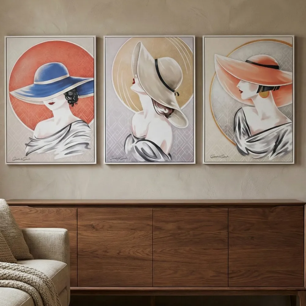 Quadri Moderni-Selezionato da Mazzolaluce Quadri verticali donne ambiziose 50x70 cornice bianca