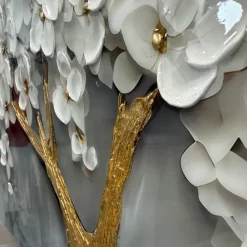 Quadri Moderni-Selezionato da Mazzolaluce Quadro albero decorato 120x80 cornice oro decoro resina lucido