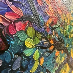 Quadri Moderni-Selezionato da Mazzolaluce Quadro albero della vita multicolor 77x143 cm stampa con decoro a rilievo