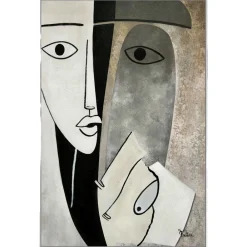 Quadri Moderni-Selezionato da Mazzolaluce Quadro astratto figurativo artistico materico con cornice 80x120