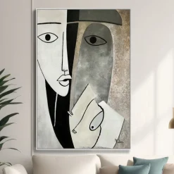 Quadri Moderni-Selezionato da Mazzolaluce Quadro astratto figurativo artistico materico con cornice 80x120