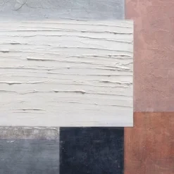 Quadri Moderni-Selezionato da Mazzolaluce Quadro astratto geometrico 60x120 cm pittura in rilievo cornice