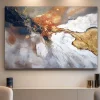 Quadri Moderni-Selezionato da Mazzolaluce Quadro astratto moderno connessioni oro 80x120 cm dipinto su tela materico
