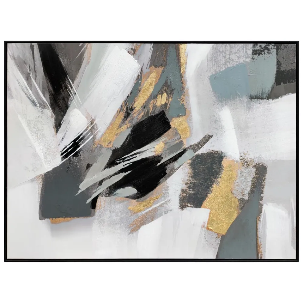 Quadri Moderni-Selezionato da Mazzolaluce Quadro astratto moderno cornice nera 120x90 per soggiorno