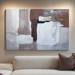 Quadri Moderni-Selezionato da Mazzolaluce Quadro astratto moderno materico 100x150 cm dipinto materico a rilievo