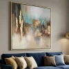 Quadri Moderni-Selezionato da Mazzolaluce Quadro astratto moderno oro 100x100 per soggiorno