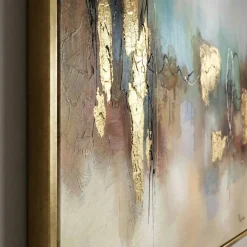 Quadri Moderni-Selezionato da Mazzolaluce Quadro astratto moderno oro 100x100 per soggiorno