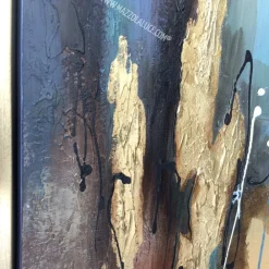 Quadri Moderni-Selezionato da Mazzolaluce Quadro astratto moderno oro 100x100 per soggiorno