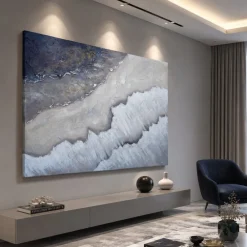 Quadri Moderni-Selezionato da Mazzolaluce Quadro astratto moderno per salone tela dipinta a rilievo 100x150 cm