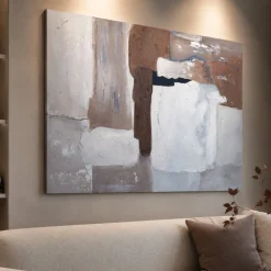 Quadri Moderni-Selezionato da Mazzolaluce Quadro astratto moderno 80x120 cm dipinto materico a rilievo