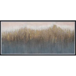 Quadri Moderni-Selezionato da Mazzolaluce Quadro astratto moderno 65x150 cm materico cornice legno nero e argento