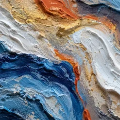 Quadri Moderni-Selezionato da Mazzolaluce Quadro astratto onde di colore 80x120 cm dipinto moderno materico per soggiorno