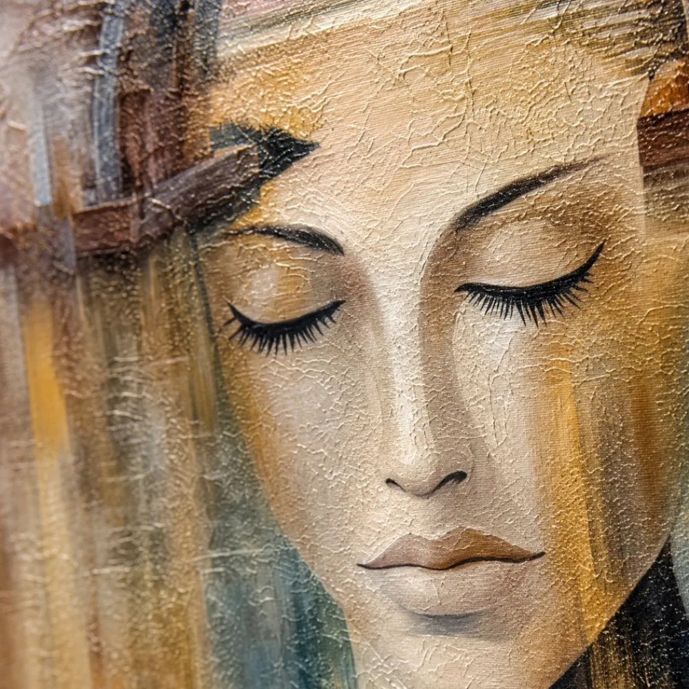 Quadri Moderni-Selezionato da Mazzolaluce Quadro astratto 50x70 anima femminile particolari dorati